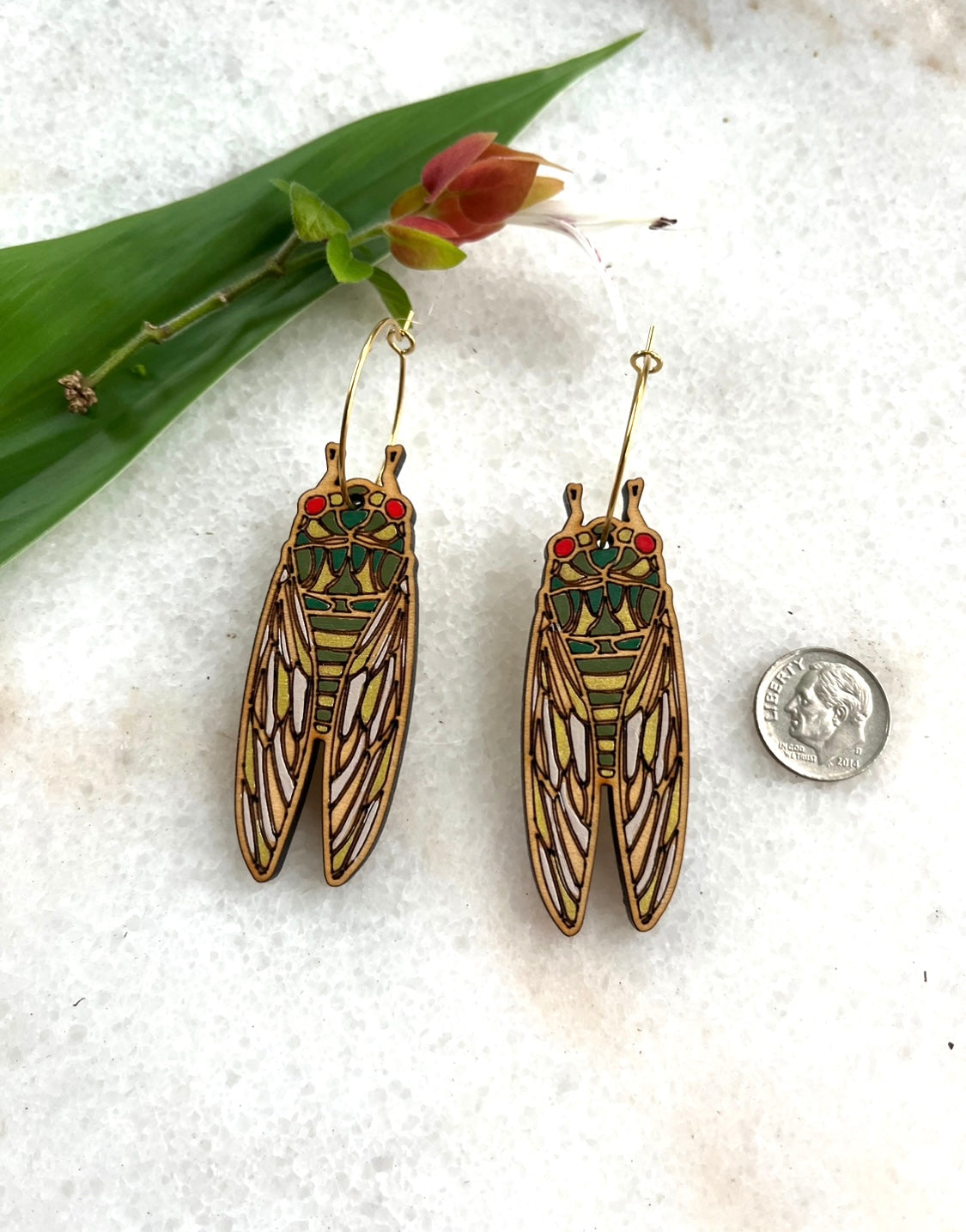 Cicada earrings