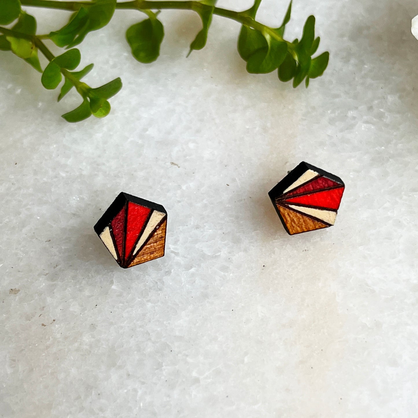 Geometric Sun Ray- Red Multi