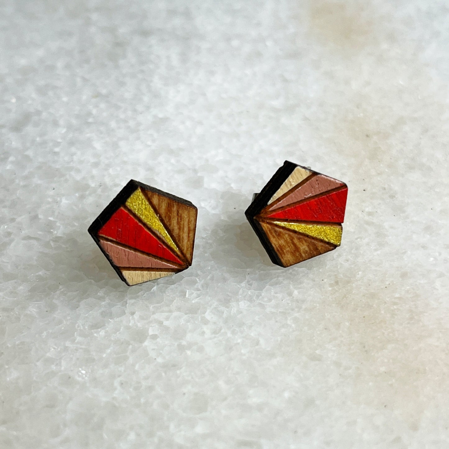 Geometric Sun Ray- Red Multi