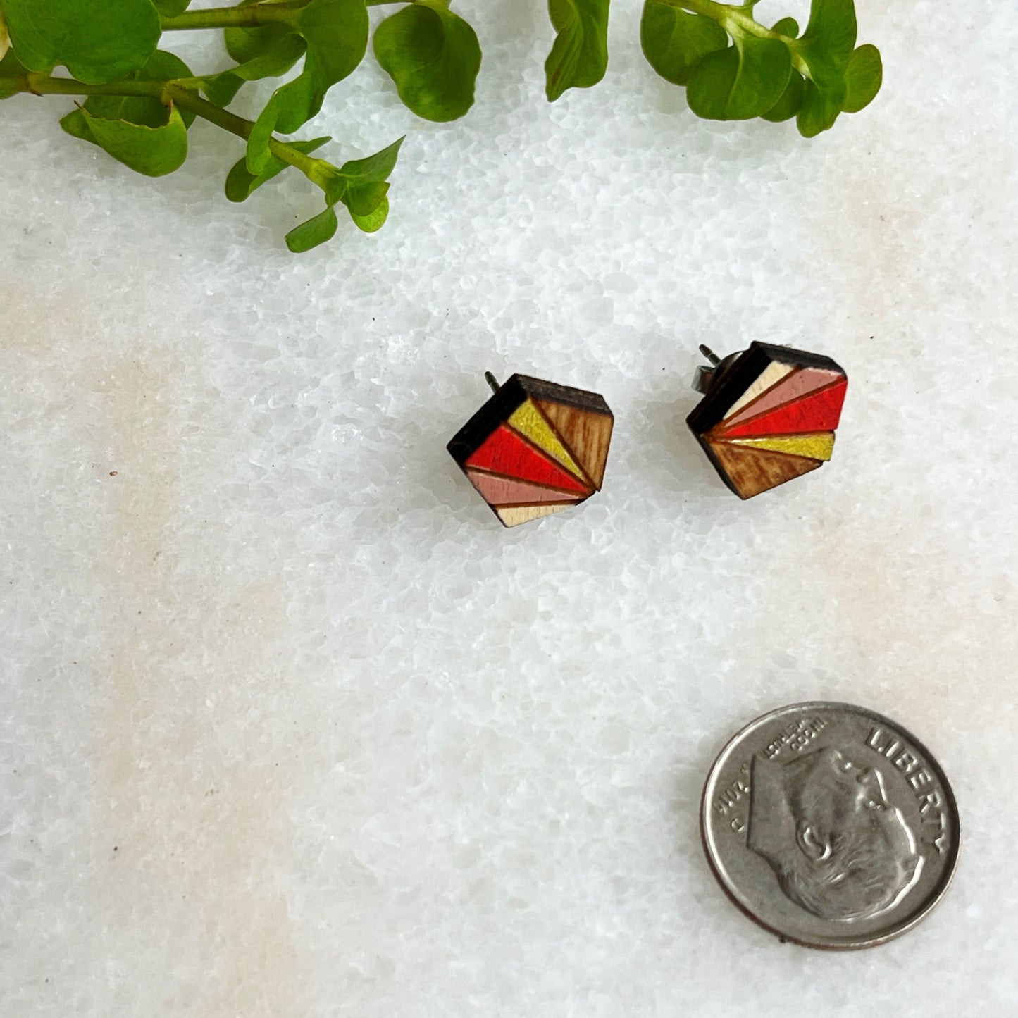 Geometric Sun Ray- Red Multi