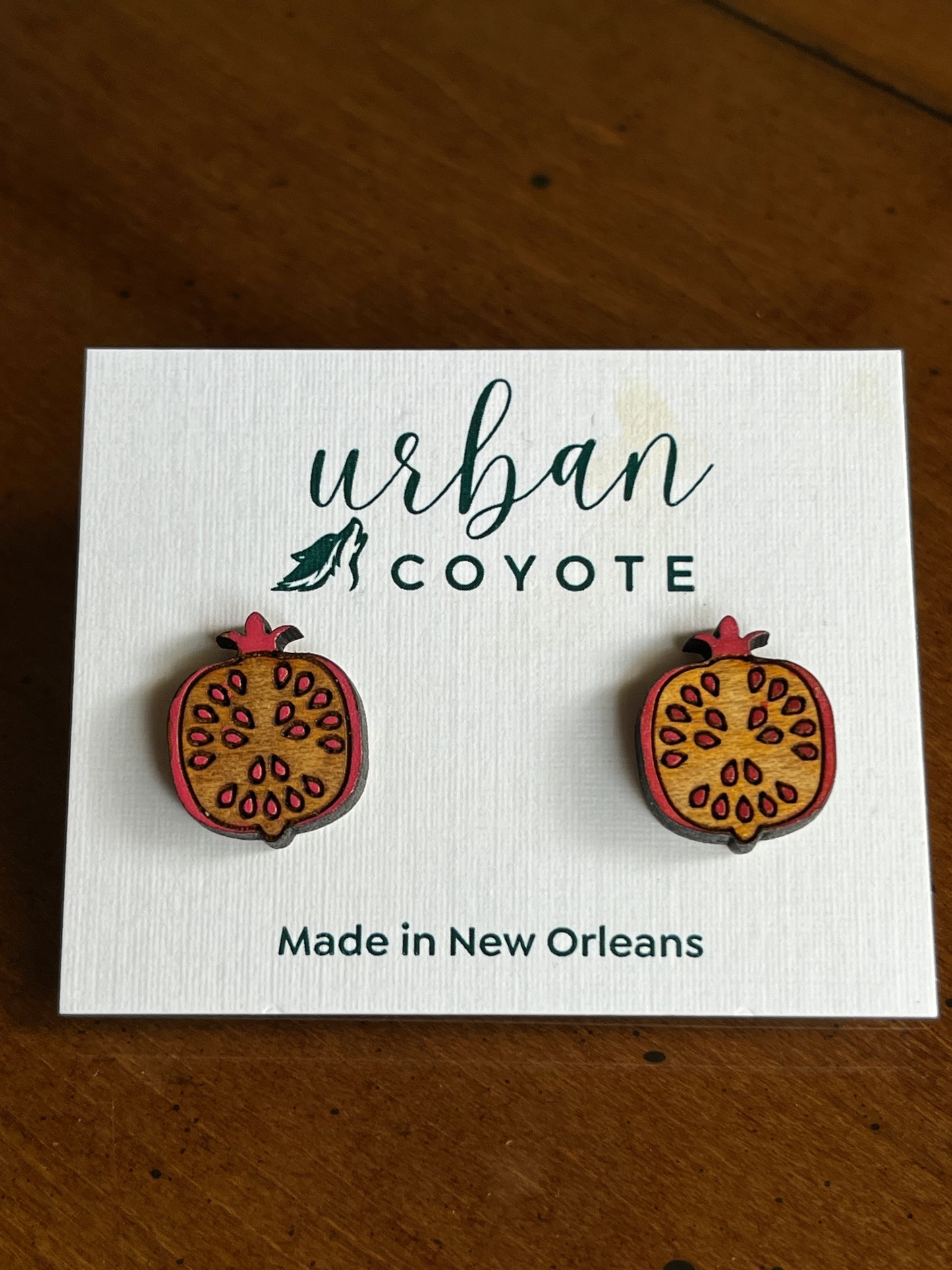 pomegranate wooden studs