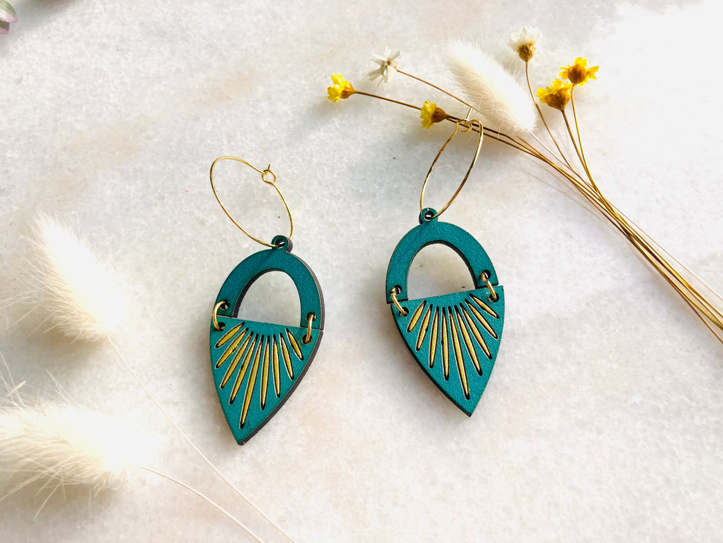 Turquoise teardrop earrings