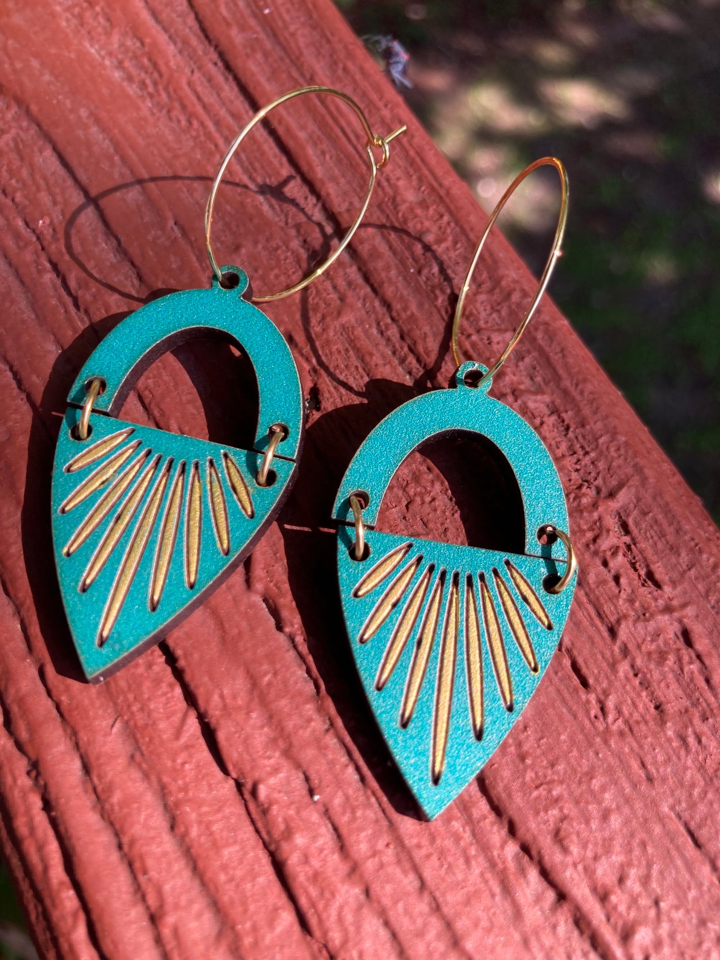 Turquoise teardrop earrings