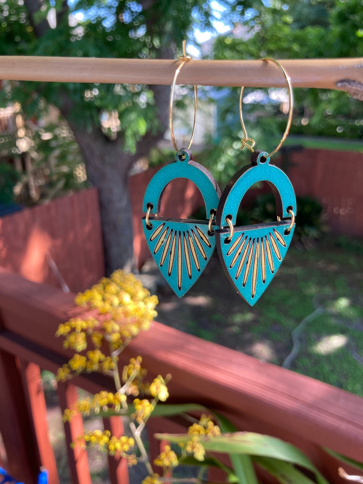 Turquoise teardrop earrings