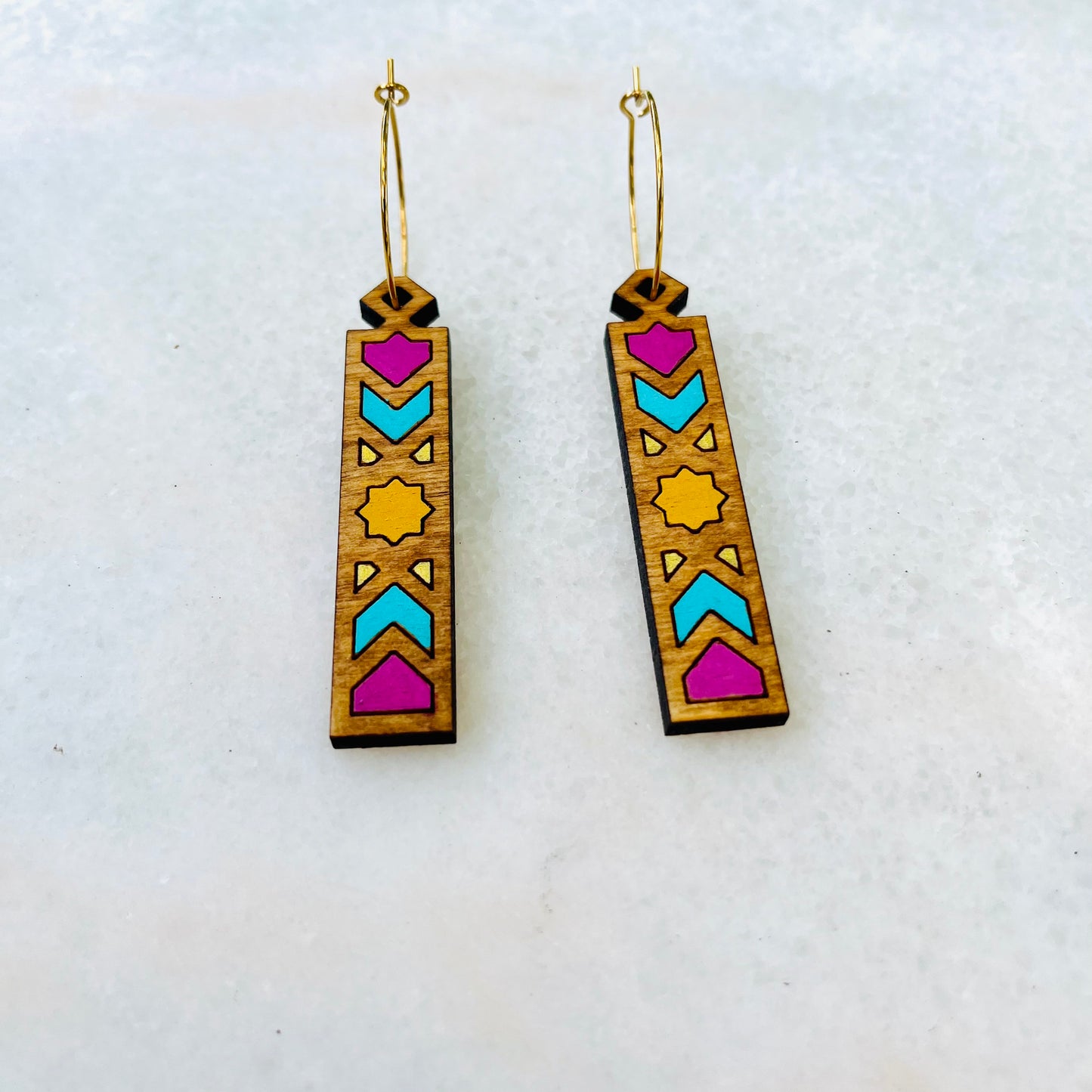 Chevron Totem- Pink and Baby Blue