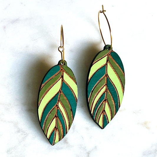 Variegated Leaf- Green multi