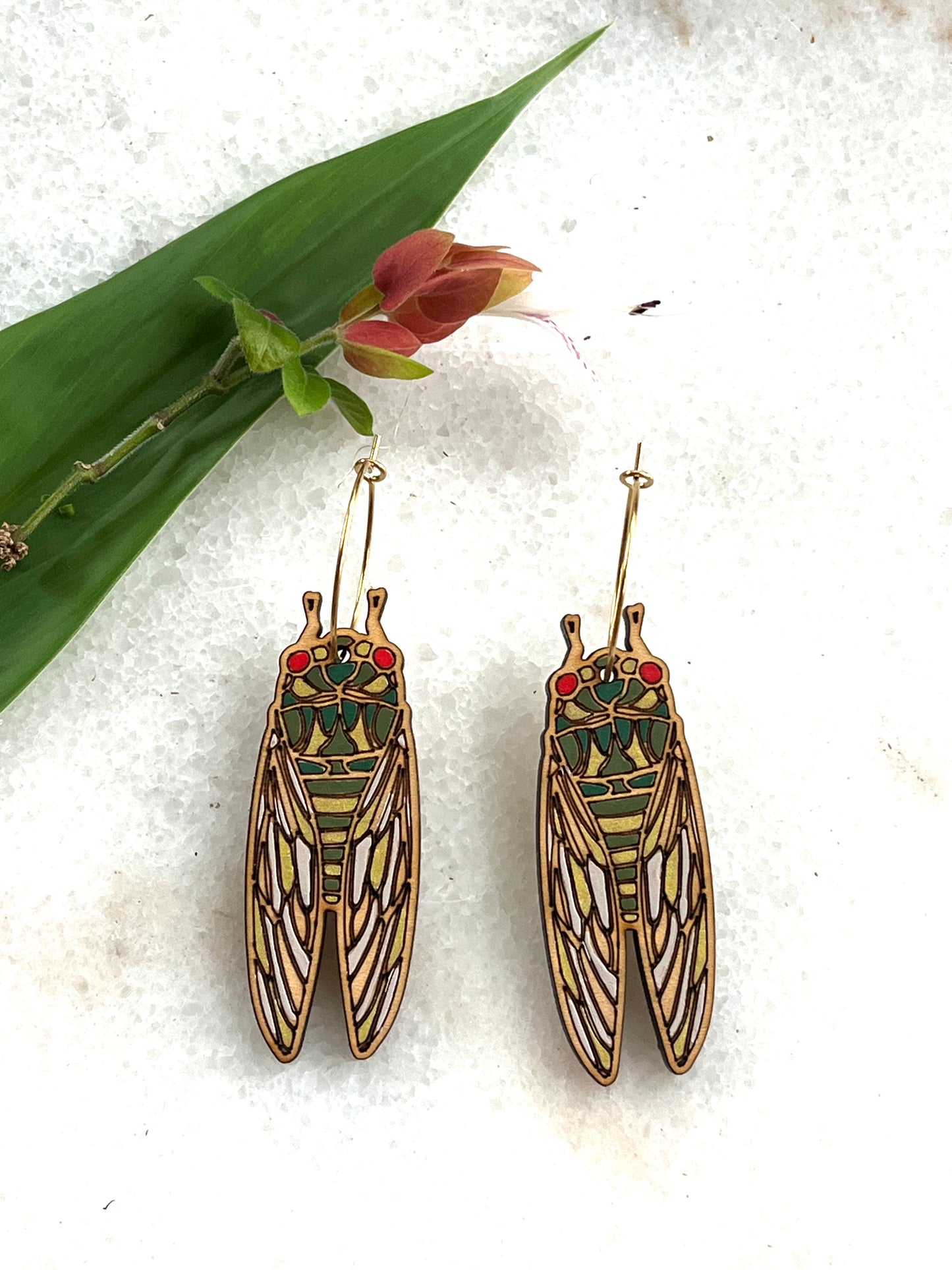 Cicada earrings