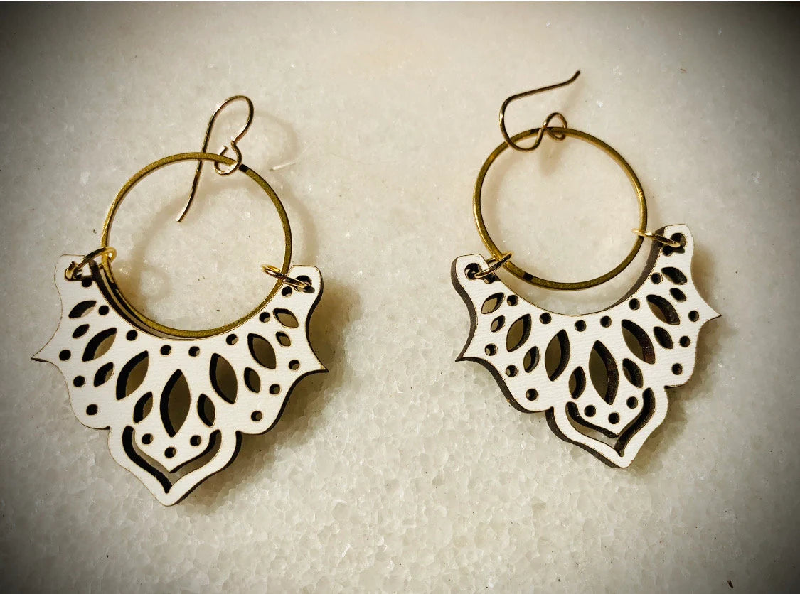 Pretty White Lace Earrings